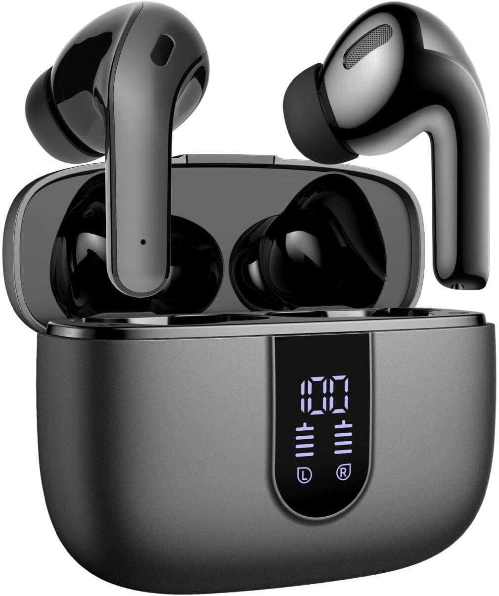 TAGRY Wireless Earbuds: 60H Playback, Wireless Charging, Ideal for Running