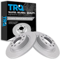 TRQ Rear Brake Rotors Set Solid G-Coated Compatible with 2013-2016