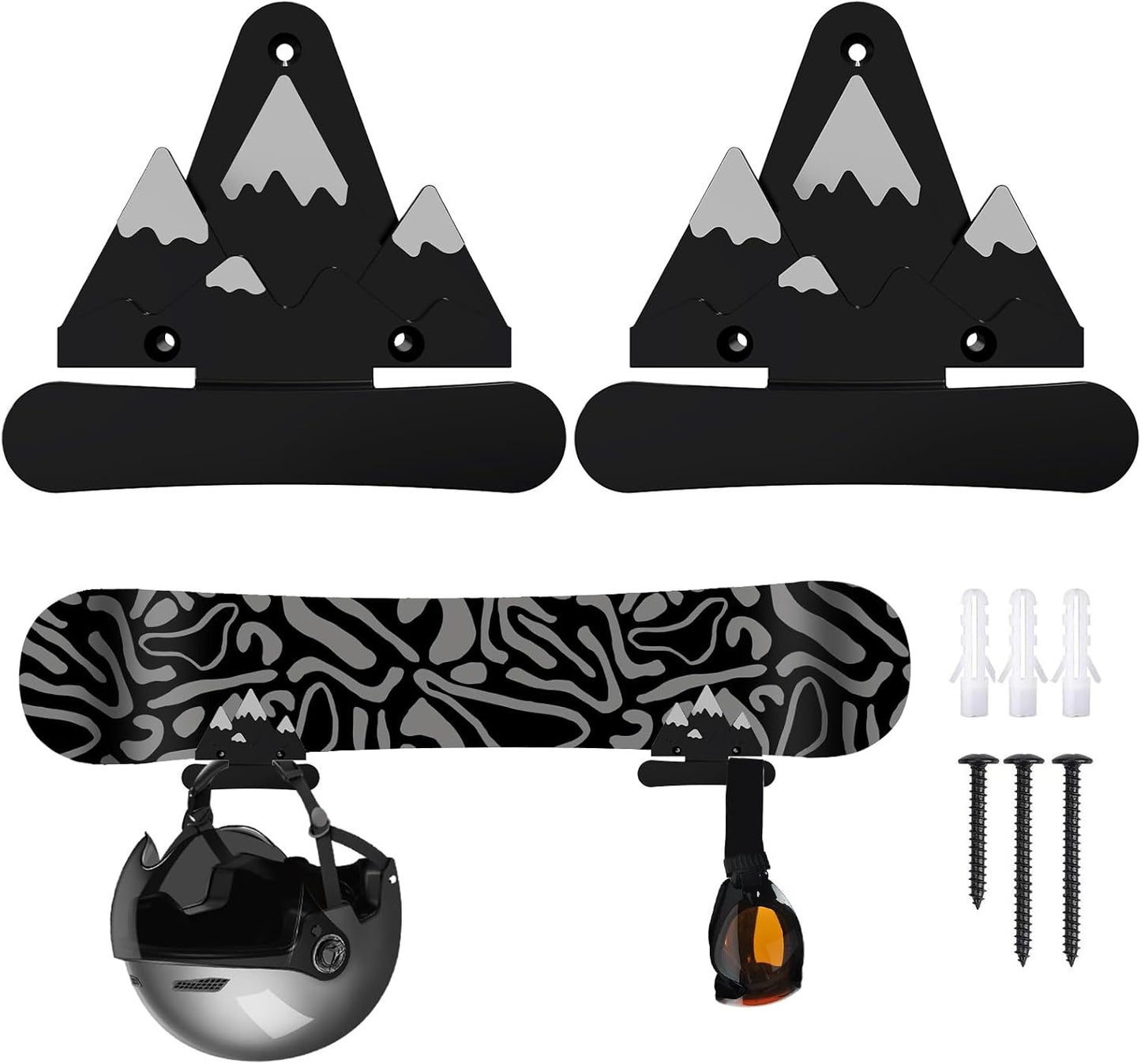 Space-Saving Snowboard Wall Mount Duo