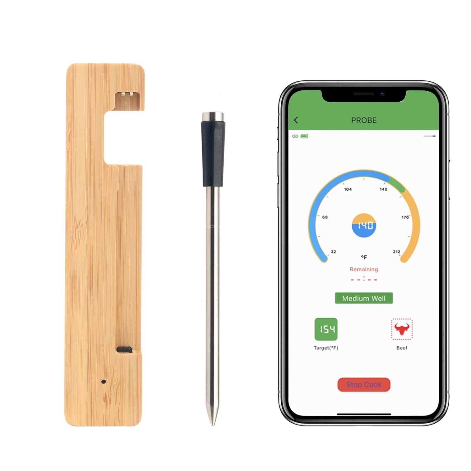 Bluetooth Meat Thermometer - App Controlled