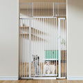 Extra Tall Cat Gate 71in x 29.5-40.6in - Secure Walk-Through