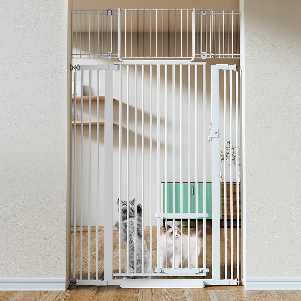 71in Extra Tall Pet Gate for Cats - Adjustable and Safe Design
