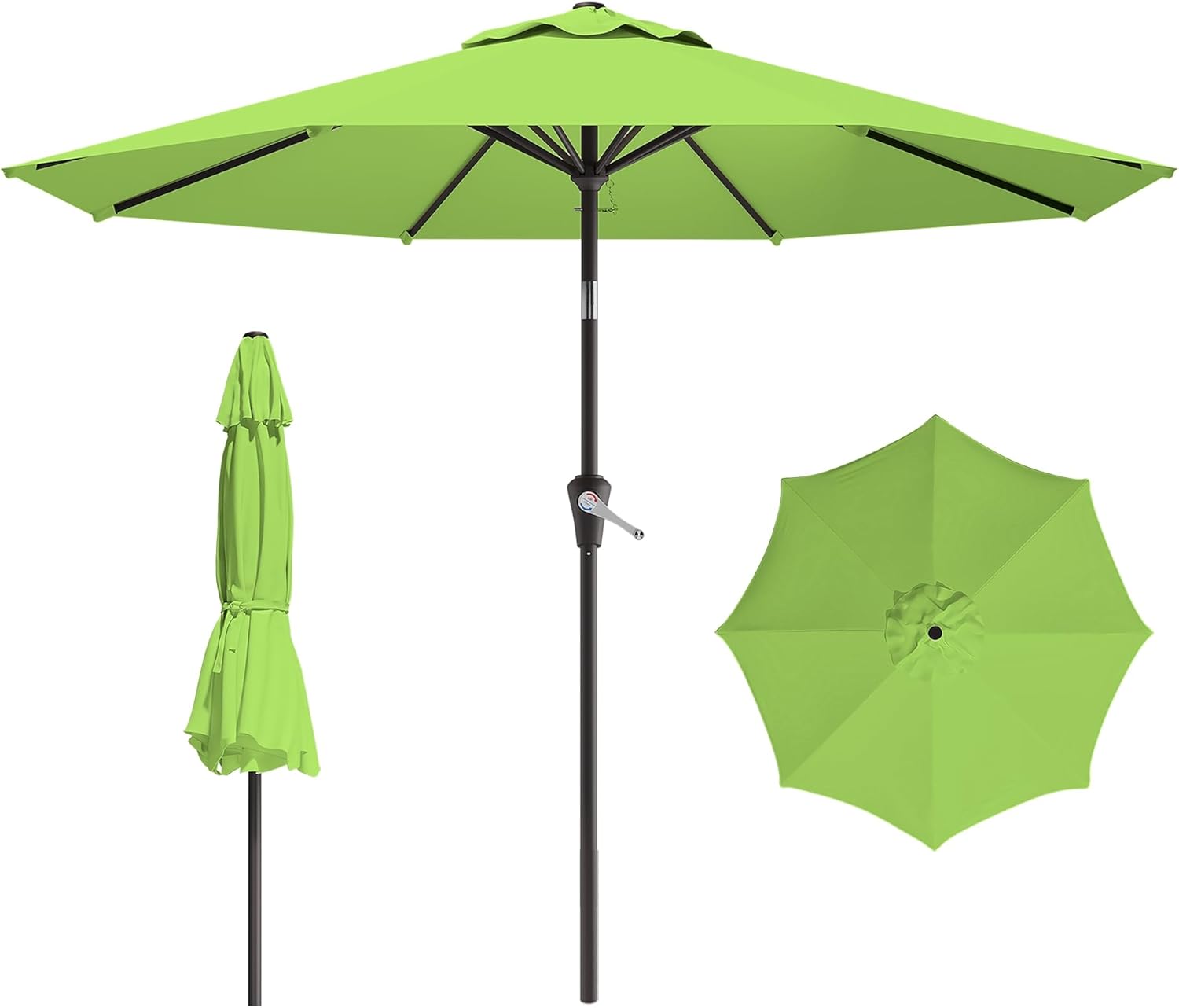 9 FT Patio Umbrella with Push Button Tilt for Outdoor Spaces