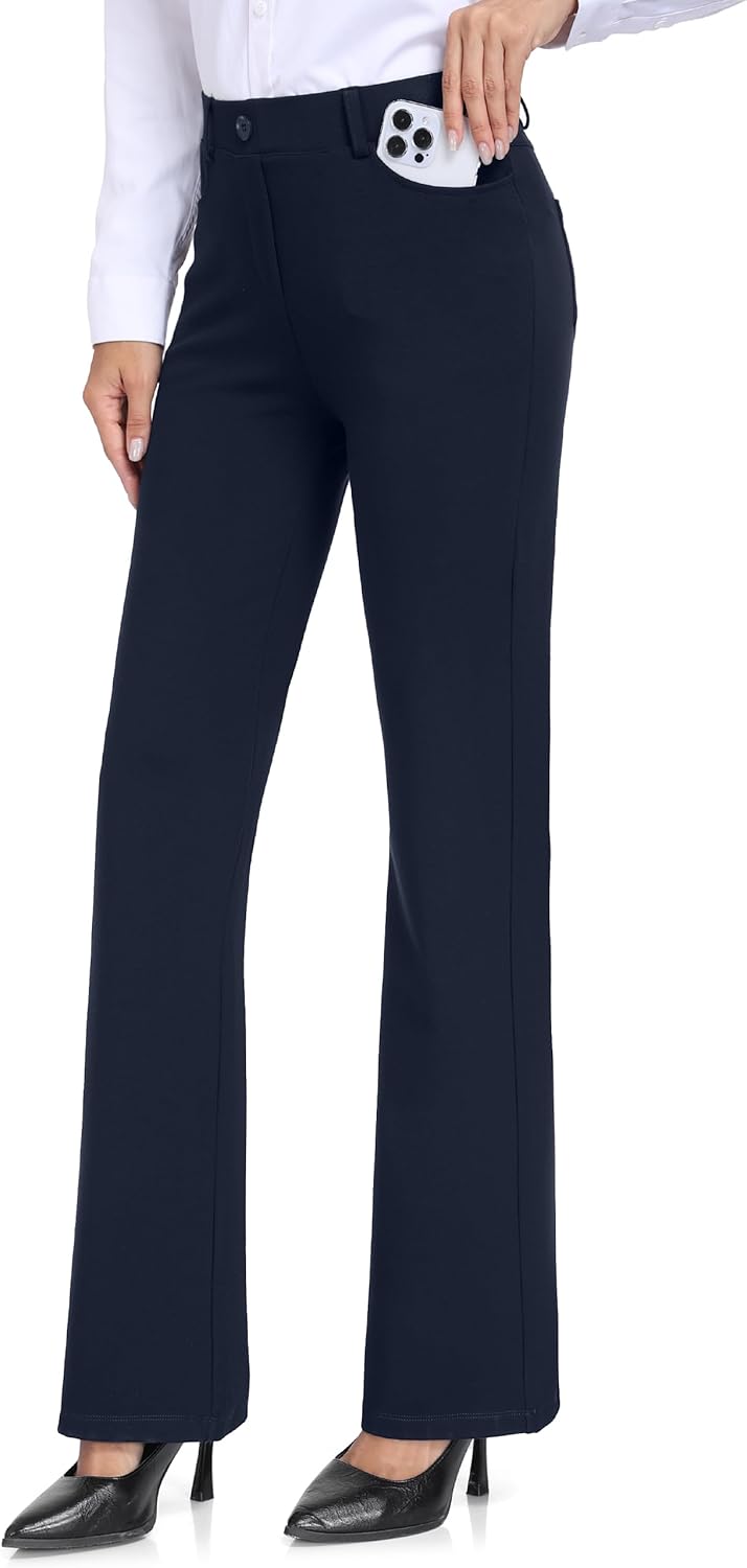 Tall Women's Bootcut Dress Pants for Office Work and Yoga