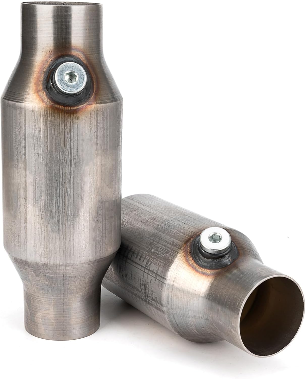 Universal High Flow Front Catalytic Converter with O2 Port