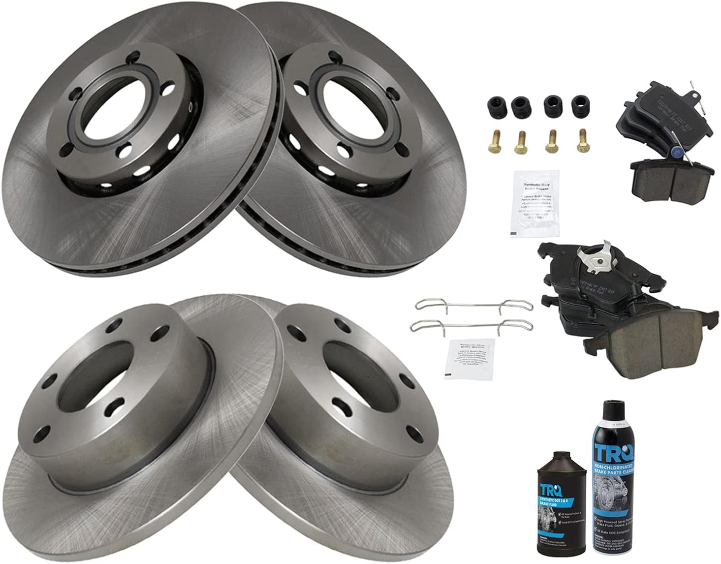 TRQ Brake Pad & Rotor Kit for 1999-2002 Audi A4 Quattro