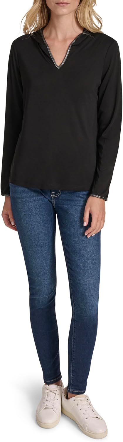 Nautica Women's Slim Fit Hoodie for Lightweight Comfort