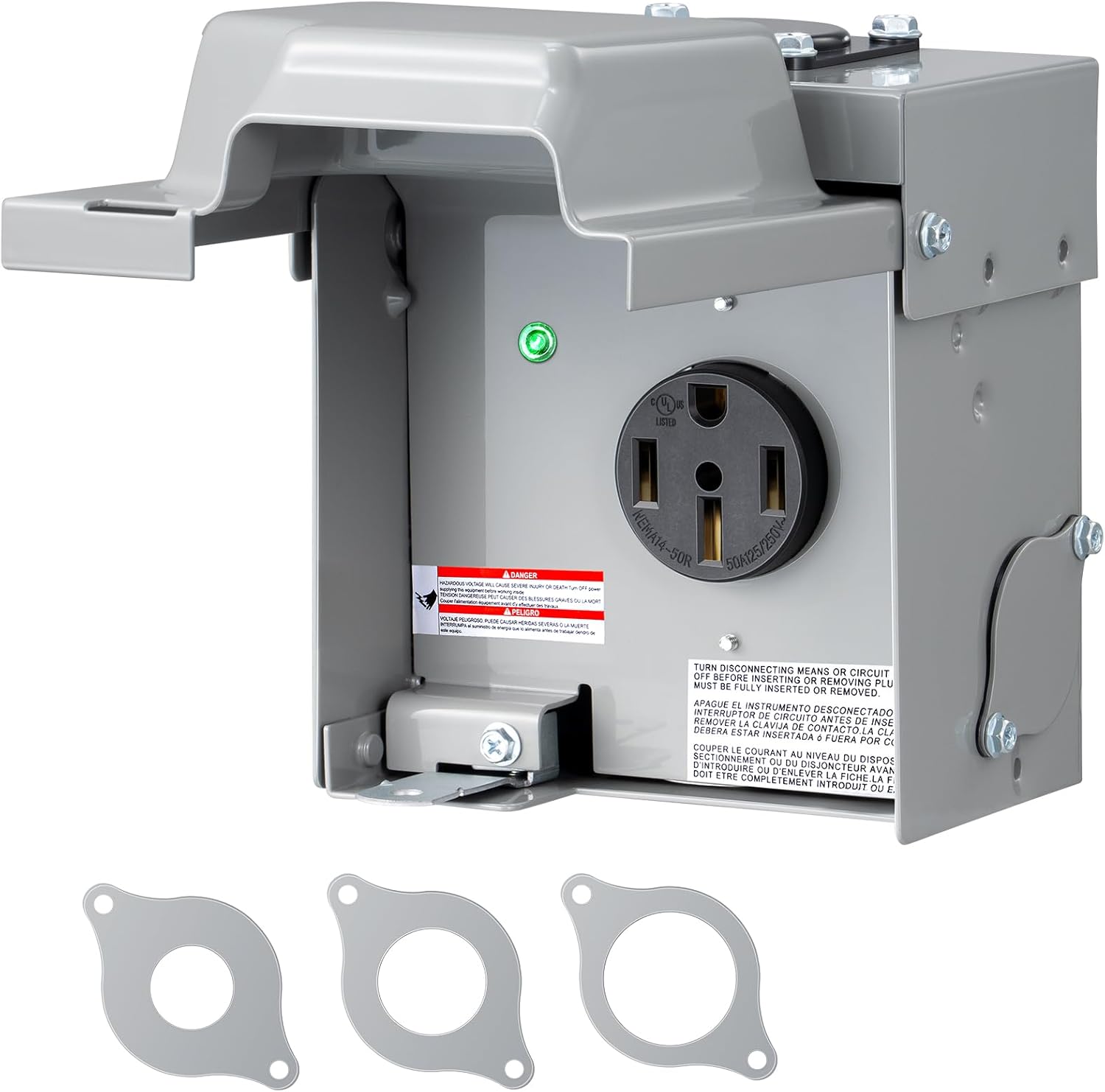 DEWENWILS 50 Amp RV Power Outlet Box for Outdoor Use