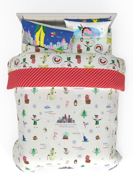 Elf Movie Christmas Bedding Set - Cozy 7 Piece Queen Size Set