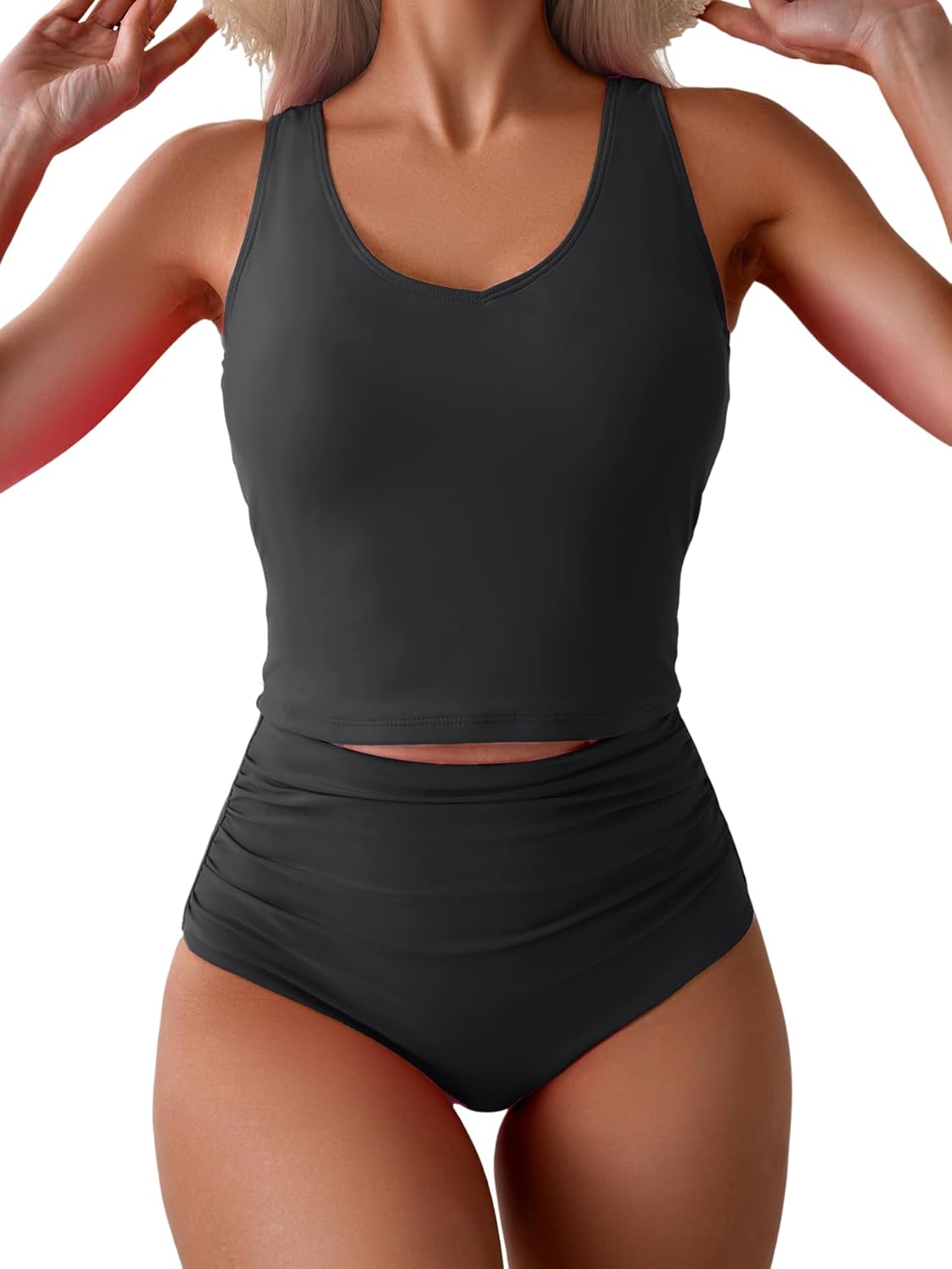 Eomenie Two Piece Tankini Swimsuits for Women with Tummy Control