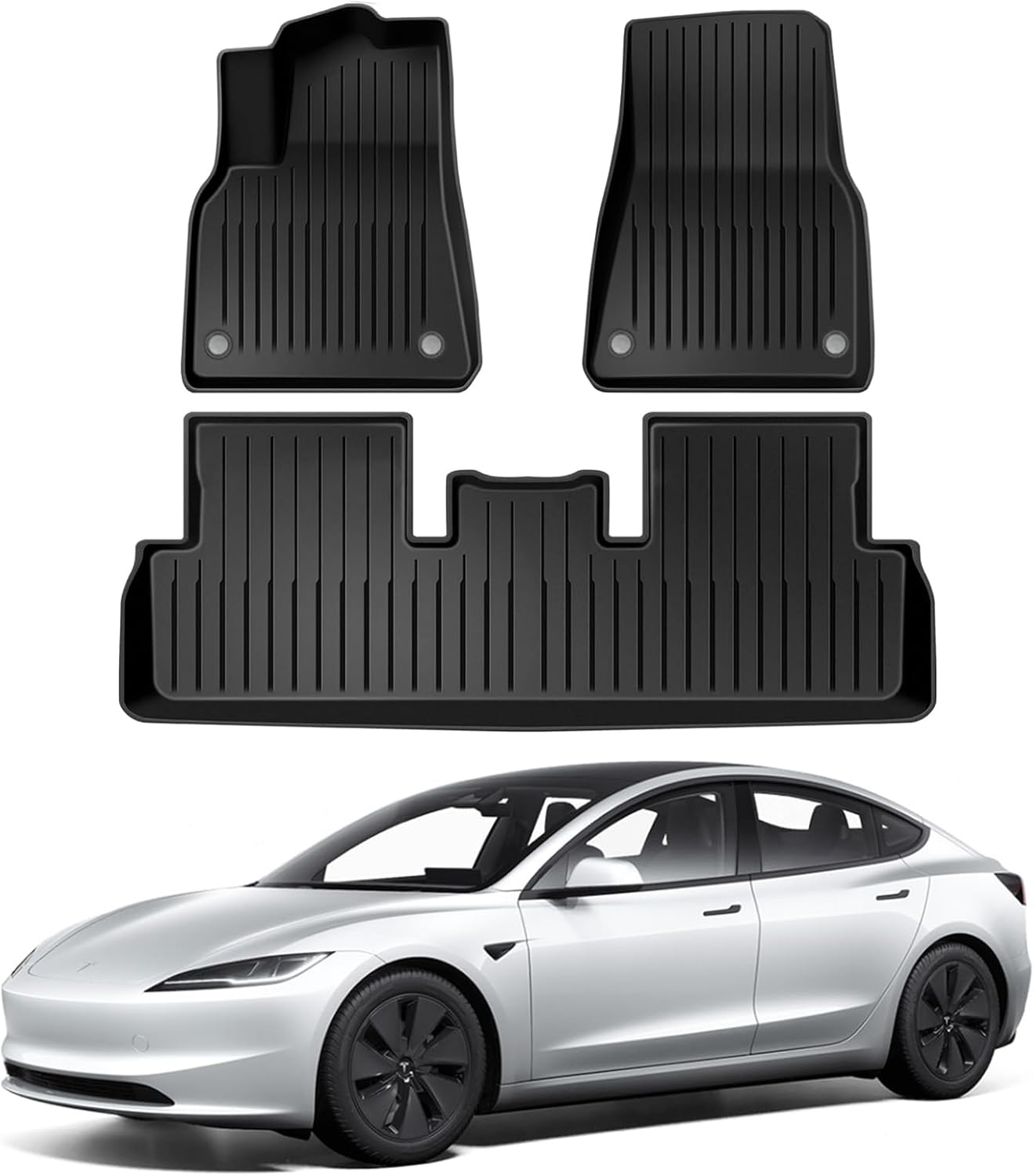 Custom Fit Floor Mats for Tesla Model 3 - All Weather Protection
