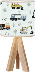 Tripod Bedside Desk Table Lamp Cute Children Cartoon Hand Wood