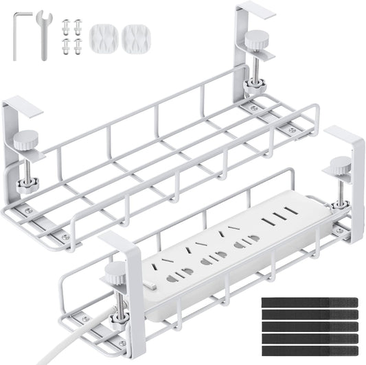 Wire Clutter Solved! REFLYING Cable Management Tray (2 Pack)