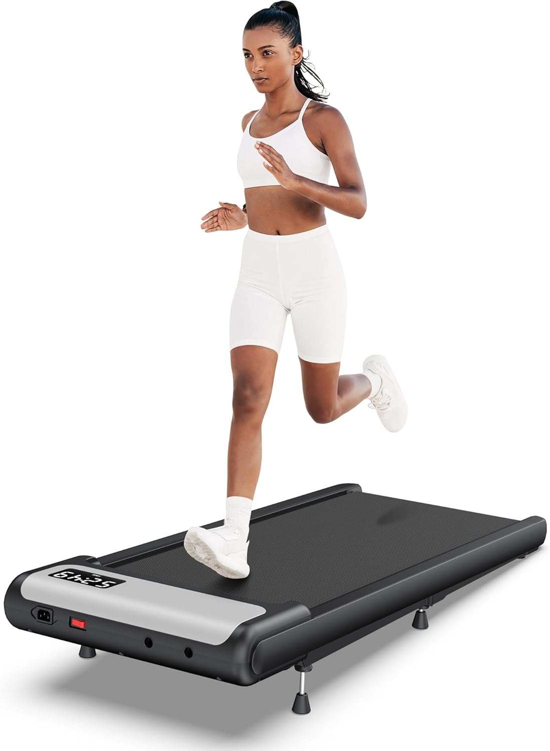 WELLFIT Under Desk Walking Pad - Quiet 3-Level Incline