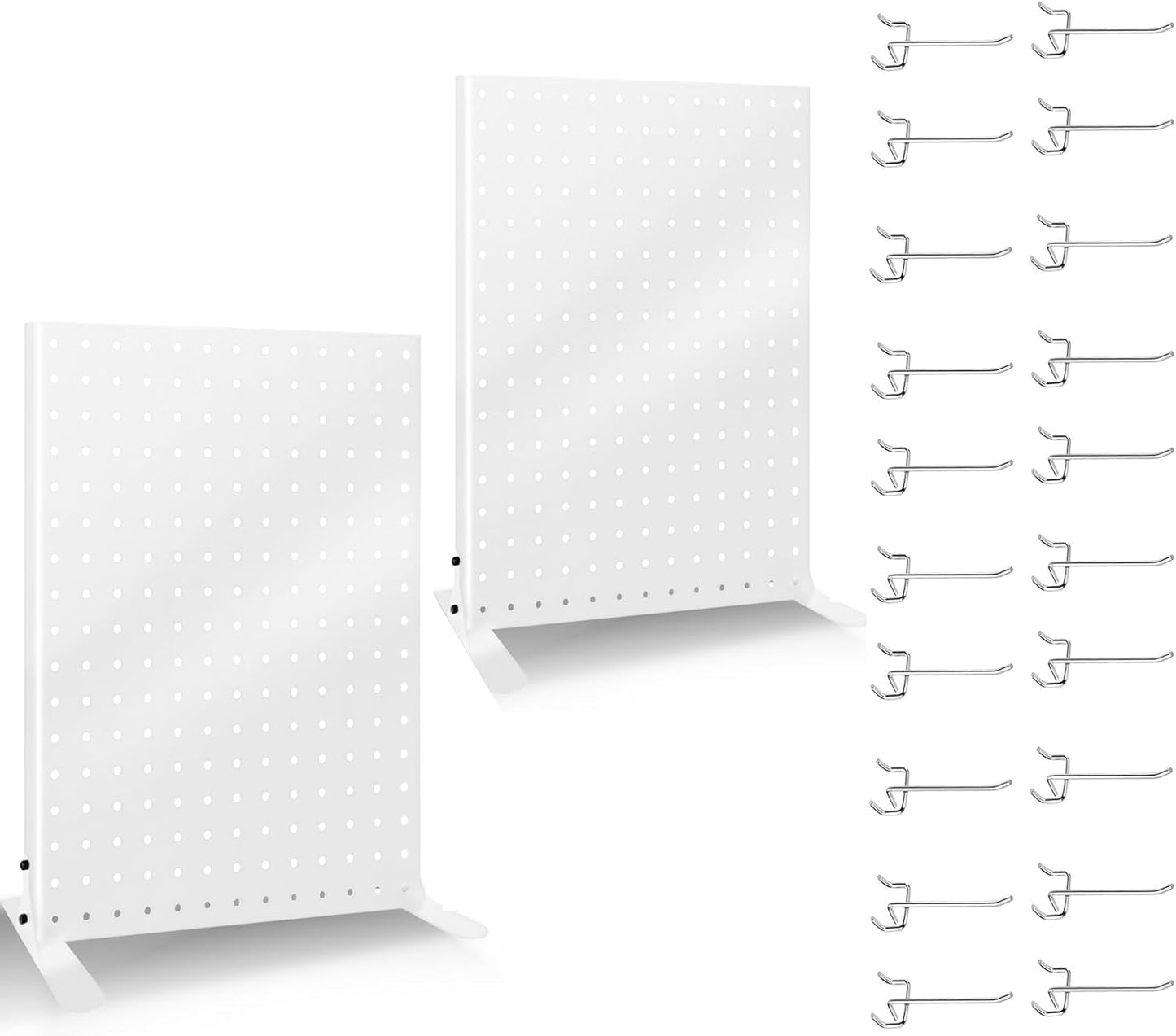 2PCS Pegboard Display Stand with Hooks for Craft Shows and Retail
