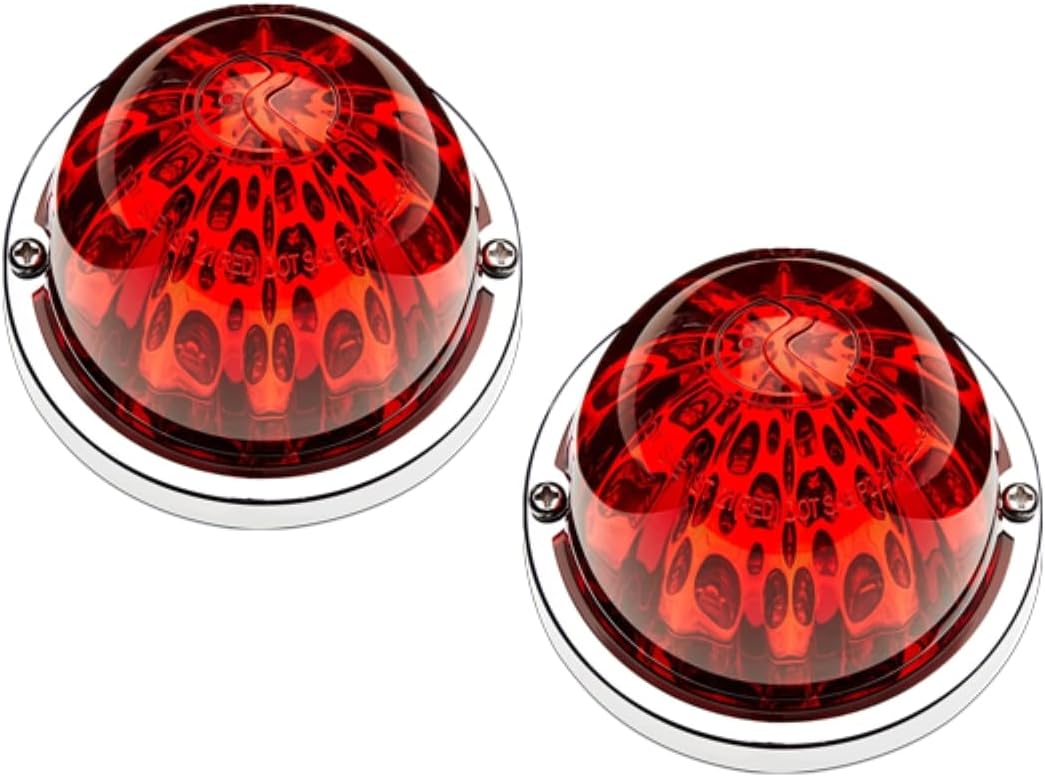 RoadWorks Red Watermelon HERO Lights - Vintage Style LED Pair