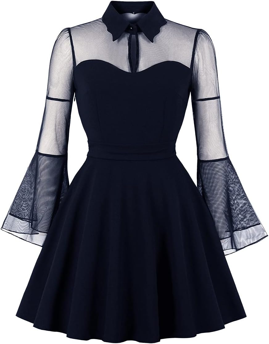 Women's Vintage Polka Dot 1950s Retro Rockabilly Prom Dress