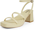 Platform Sandals for Women Open Toe Chunky Heels - Comfortable 7cm