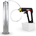 LeLuv Penis Pump Maxi Black Handle with Clear Hose - Wide Flange