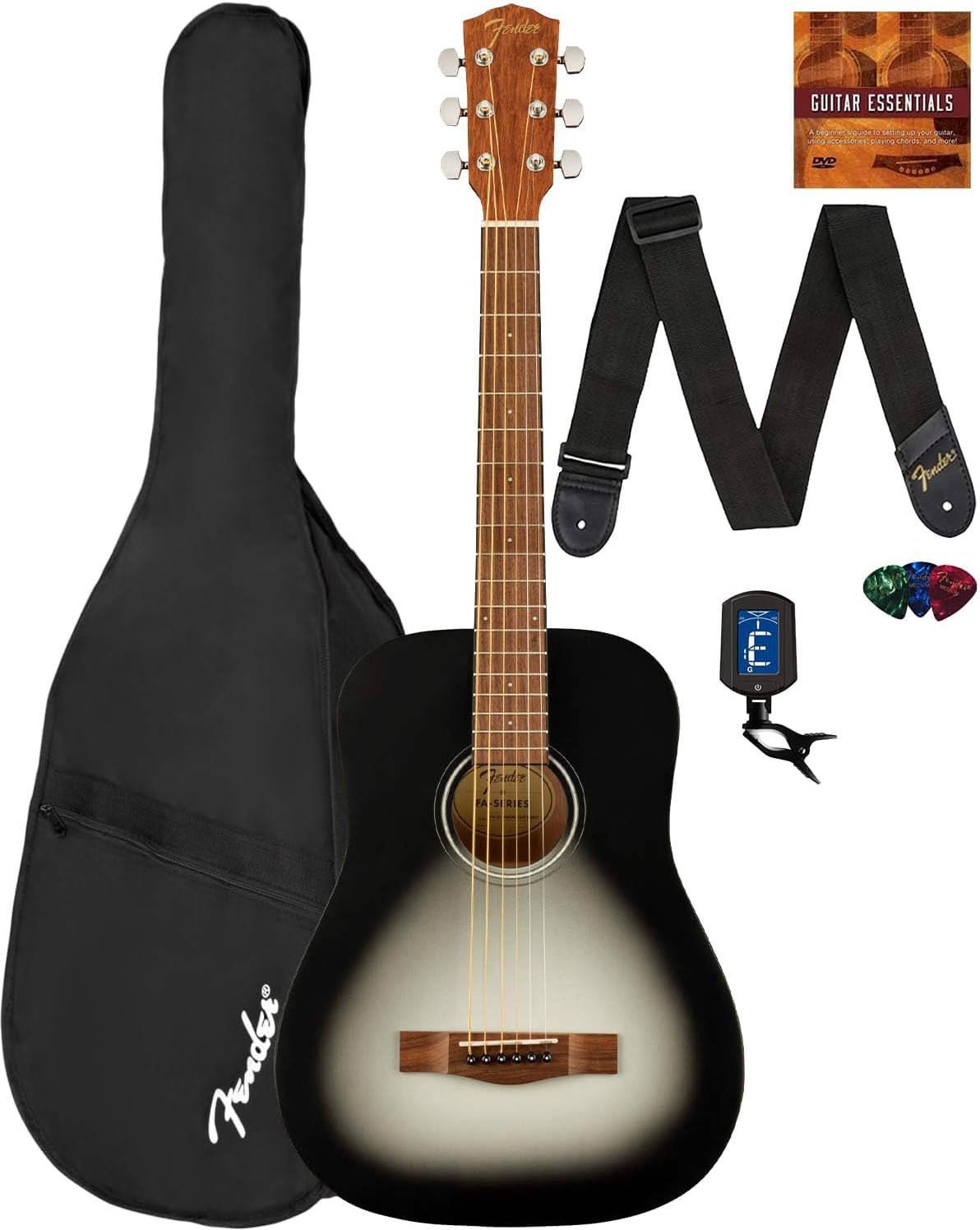 Fender Kids Acoustic Guitar Bundle - Moonlight Burst, Everything You Need!
