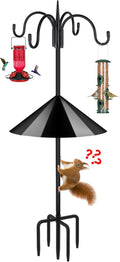 Shepherd Four Hooks 92in Adjustable Garden Pole - Stable 5-Prong Base