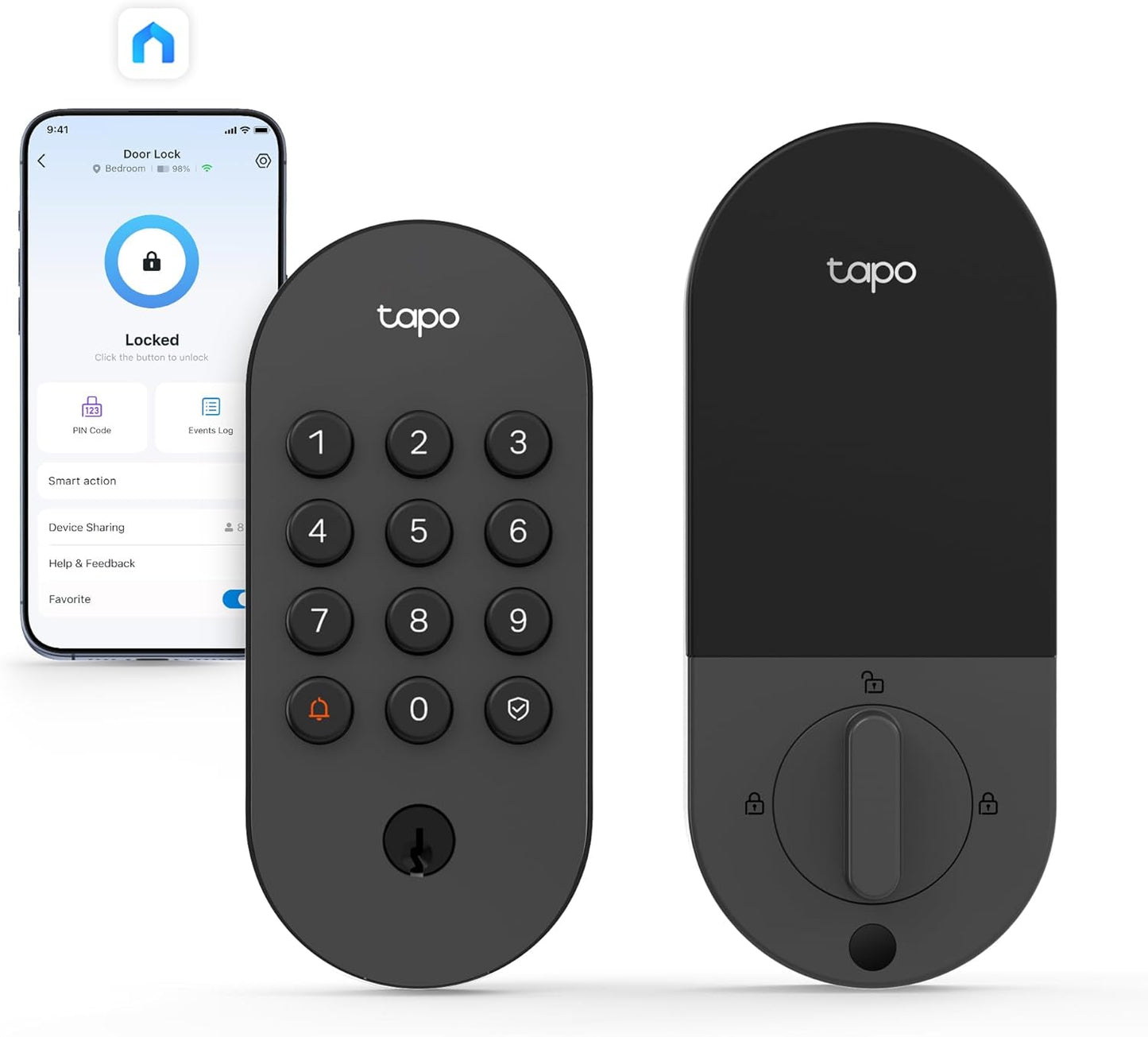 Tapo Smart Wi-Fi Deadbolt Door Lock with Keyless Access Features