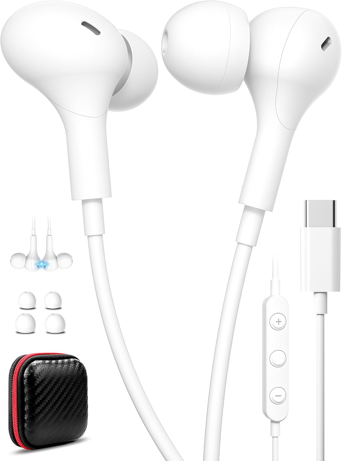 TOPAUX Wired USB-C Earbuds: Noise-Canceling Bliss!