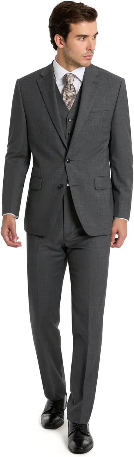 Michael Kors Mens 3-Piece Classic Fit Suit for Every Occasion