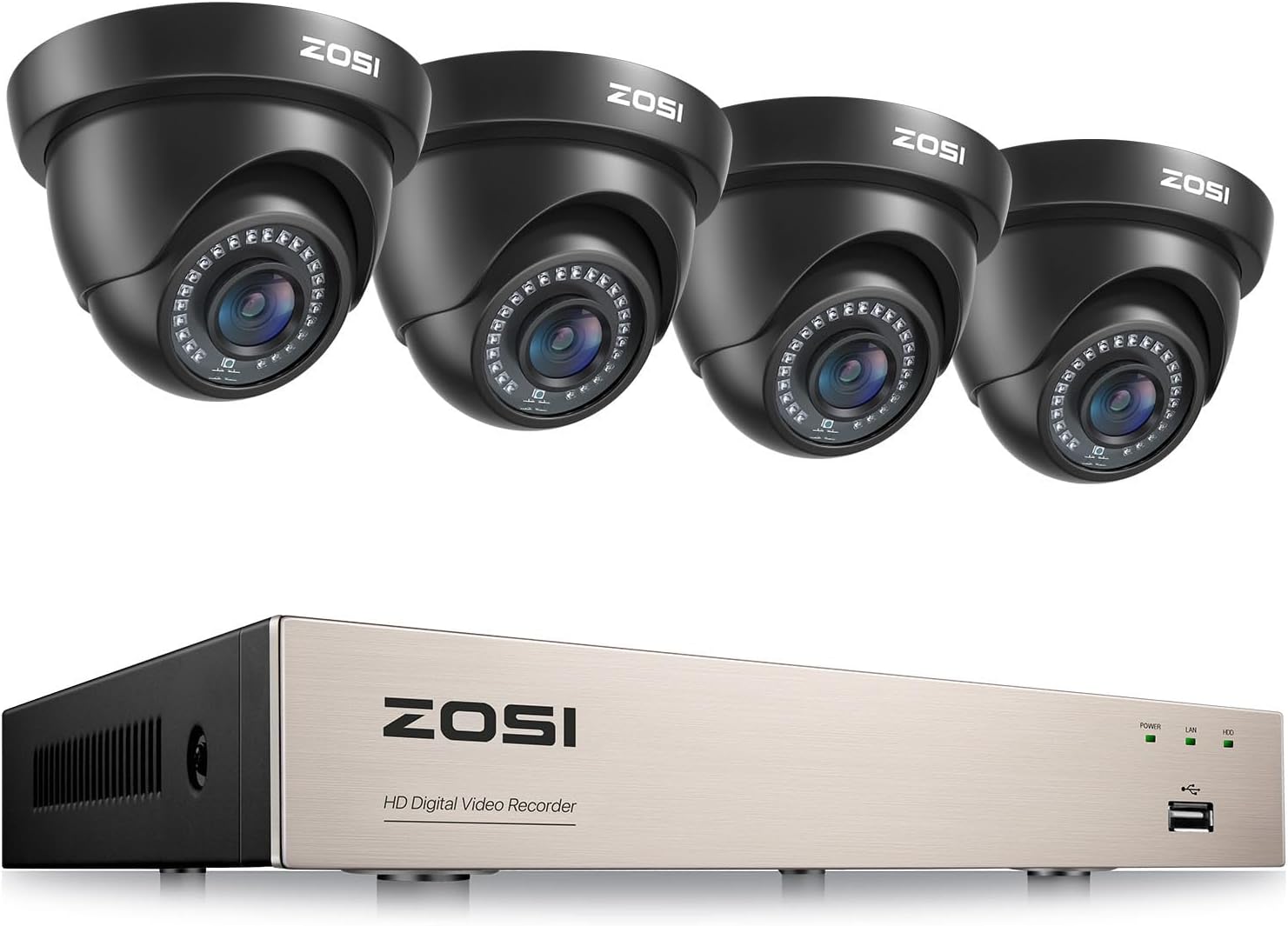 ZOSI 1080p Home Security Cameras System with AI Detection