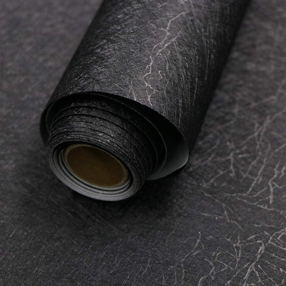 Abyssaly Black Silk Wallpaper Peel and Stick for Easy Decor