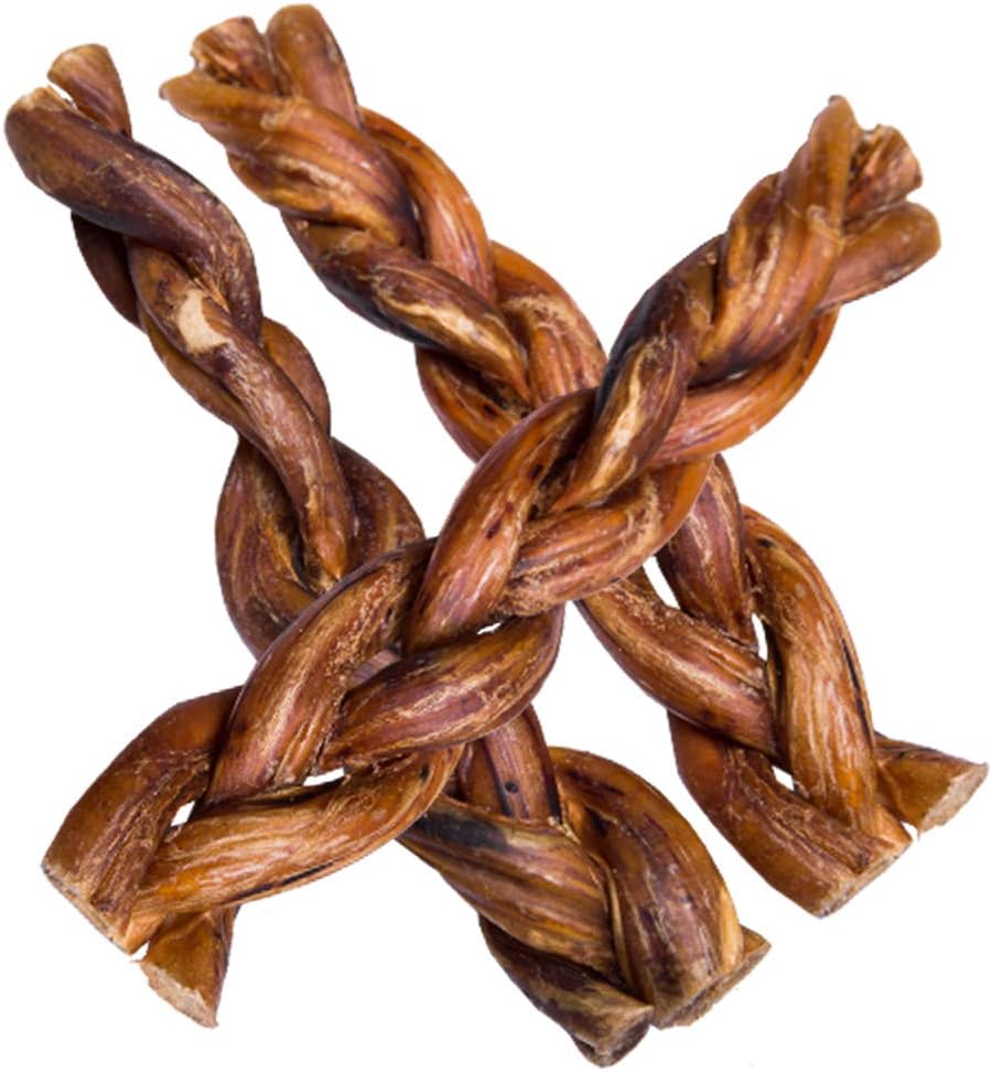 Braided Bully Sticks for Dogs - All Natural Chew Treats