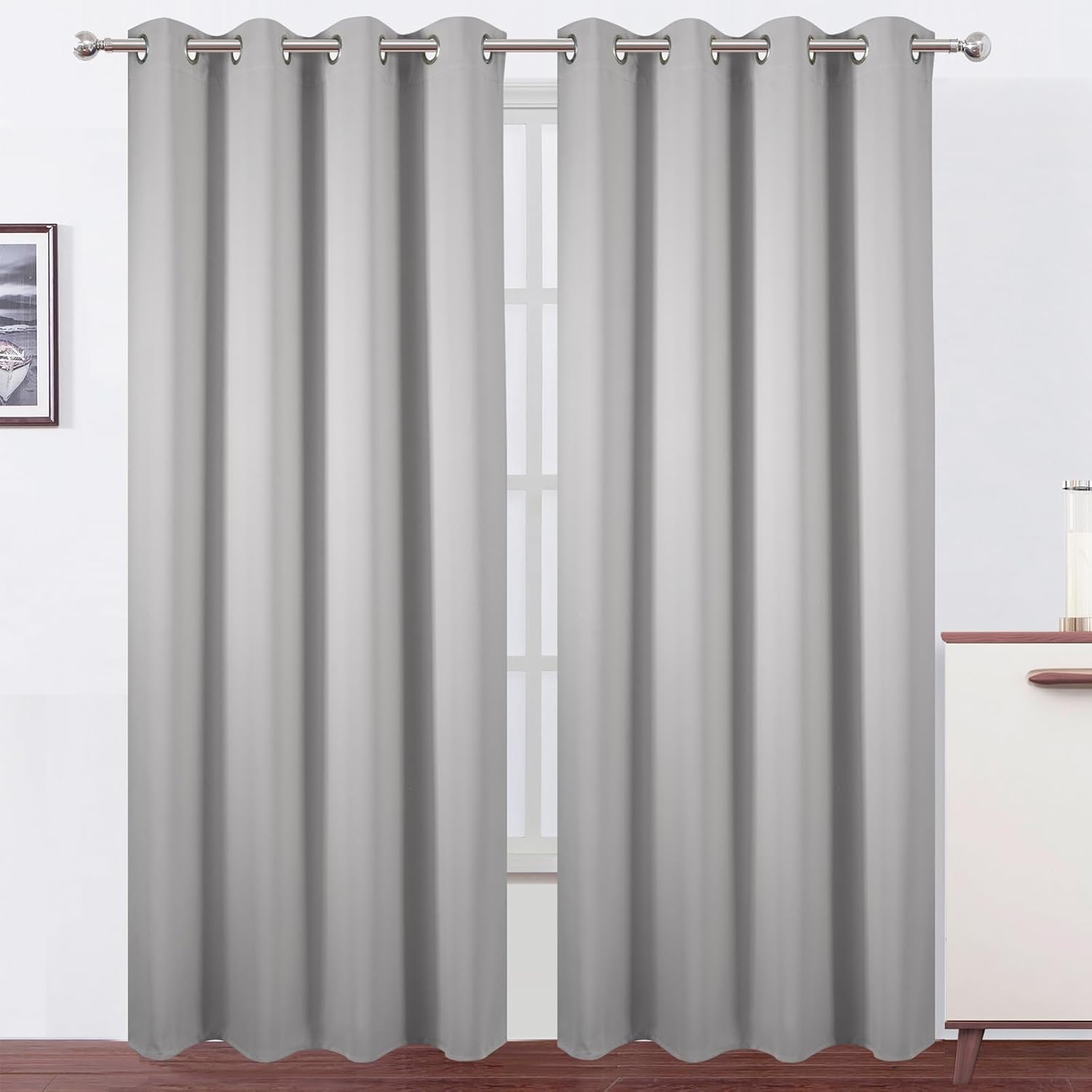LEMO Blackout Curtains Set of 2 Panels for Bedroom and Living Room