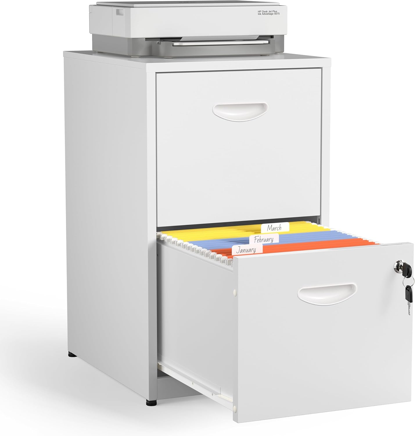 2 Drawer File Cabinet with Lock for Secure Document Storage