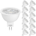 MR16 LED Bulbs 12 Pack 5W GU5.3 6000K - Bright Low-Voltage Spotlights
