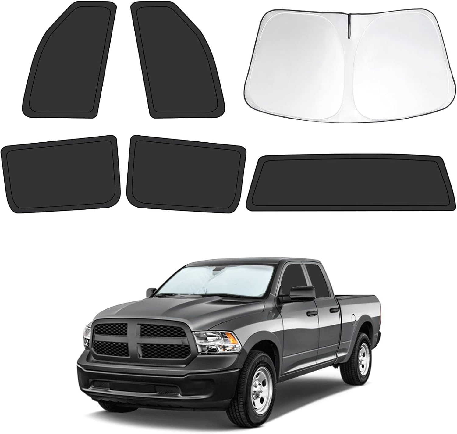 6pcs Car Window Shades for Dodge RAM 1500 - Ultimate UV Protection