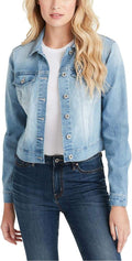 Jessica Simpson Plus Denim Stretch Denim Jacket - Cropped Pixie Fit