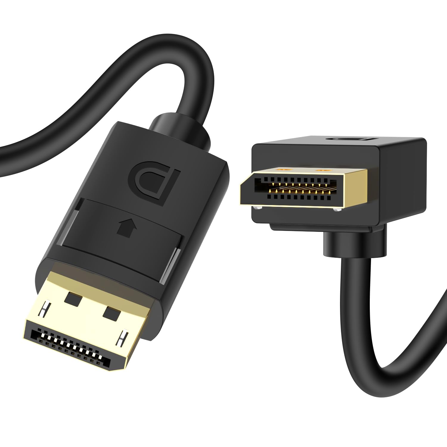J&D 8K/60Hz Angled Displayport Cable