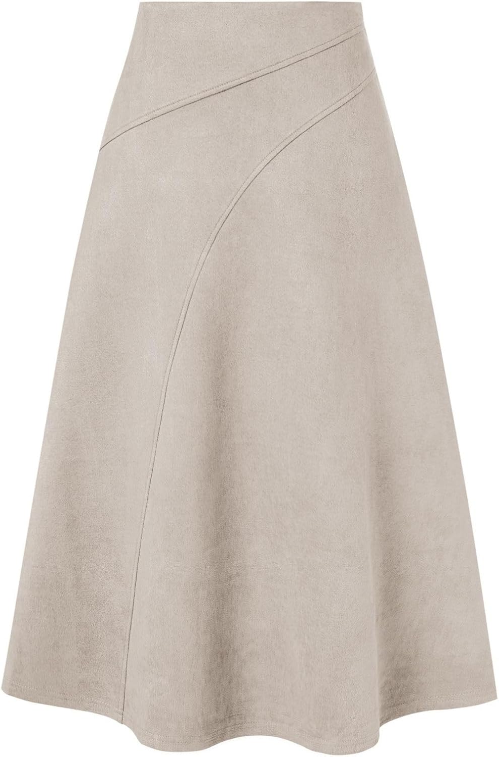 Kate Kasin Women's High Waist A-Line Midi Skirt for Fall Style