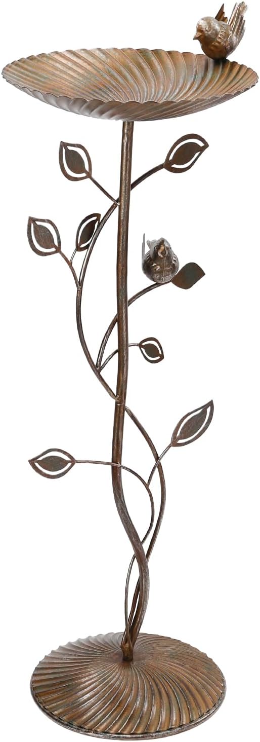 VCUTEKA Rust-Resistant Metal Bird Bath - Garden Decor