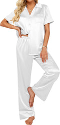 Silk Pajamas for Womens Set - Soft Satin 2-Piece Sleepwear