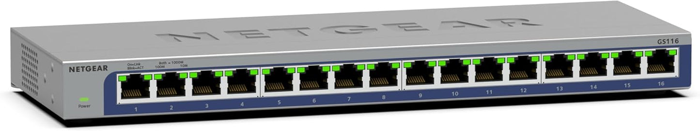 NETGEAR 16-Port Gigabit Ethernet Unmanaged Switch for Home