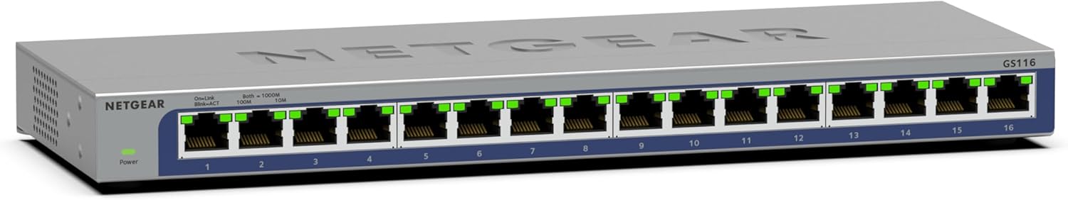 NETGEAR 16-Port Gigabit Ethernet Unmanaged Switch for Home