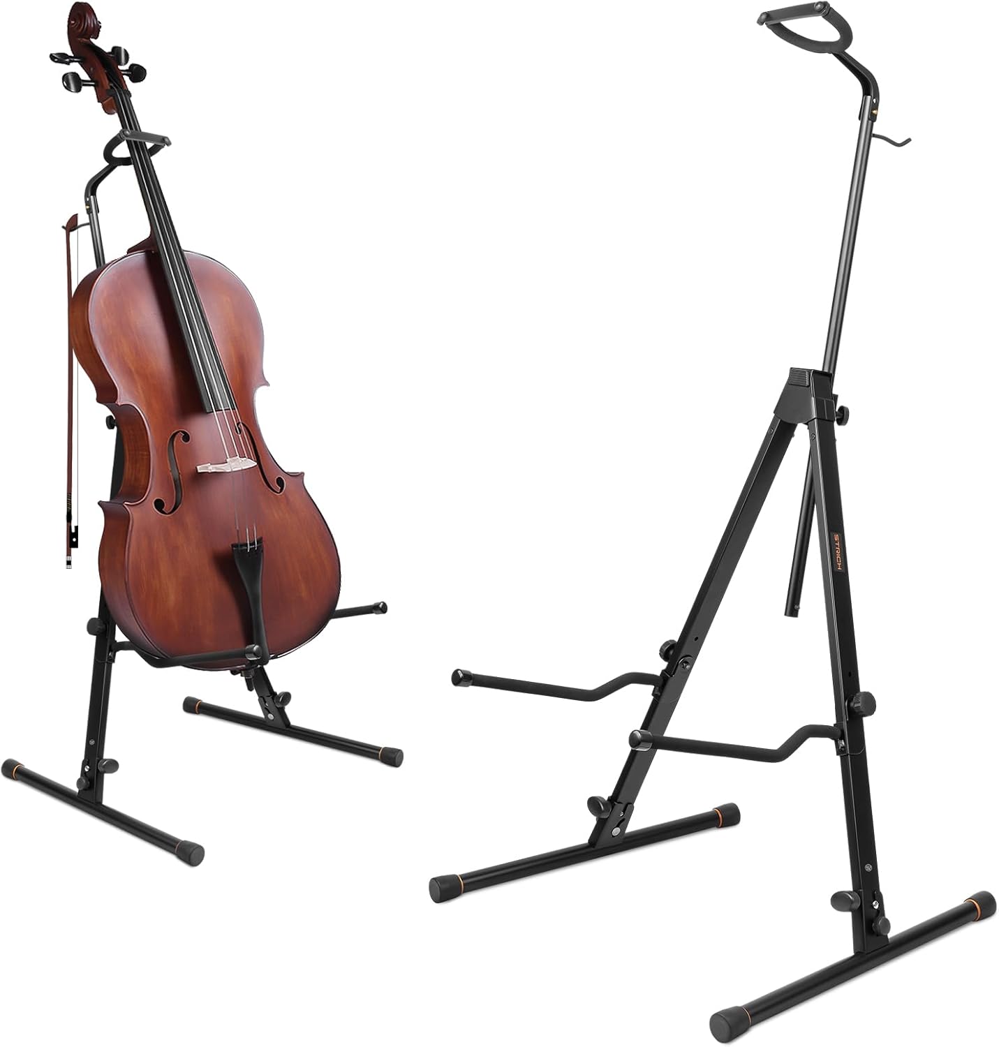 STRICH Adjustable Cello Stand for Double Bass and Fiddle Use