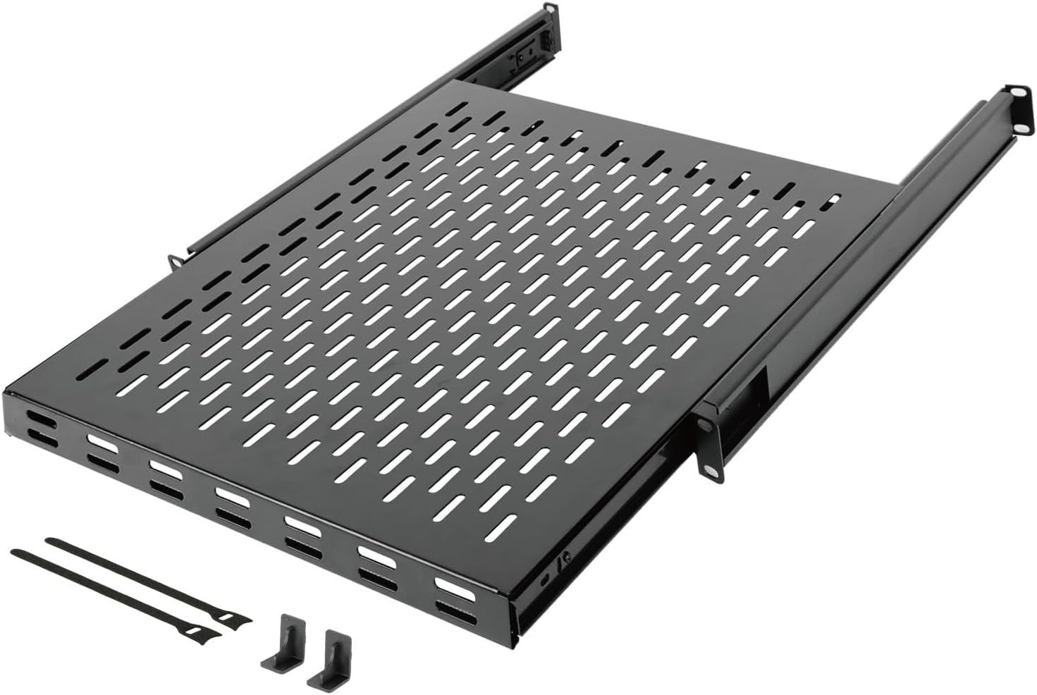Tecmojo 1U Sliding Rack Shelf for 19 Inch AV/Network Equipment