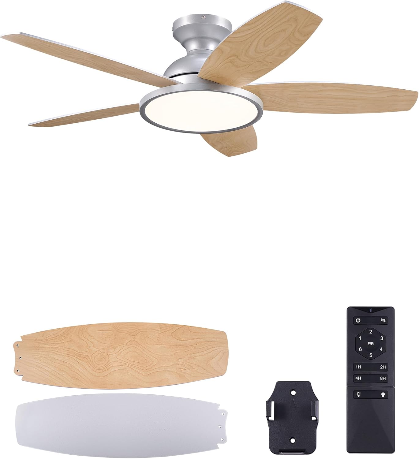 VONLUCE 42 Inch Ceiling Fan with Lights and Remote Control