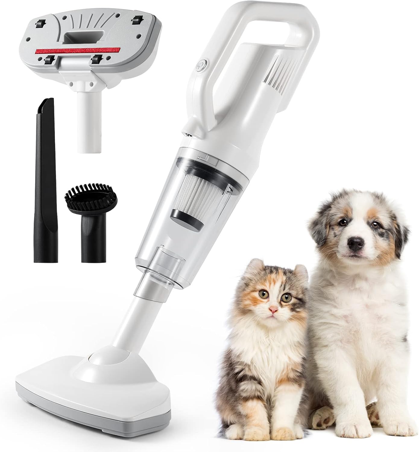 Pet Hair Vacuum: 12000PA Suction + LED Light