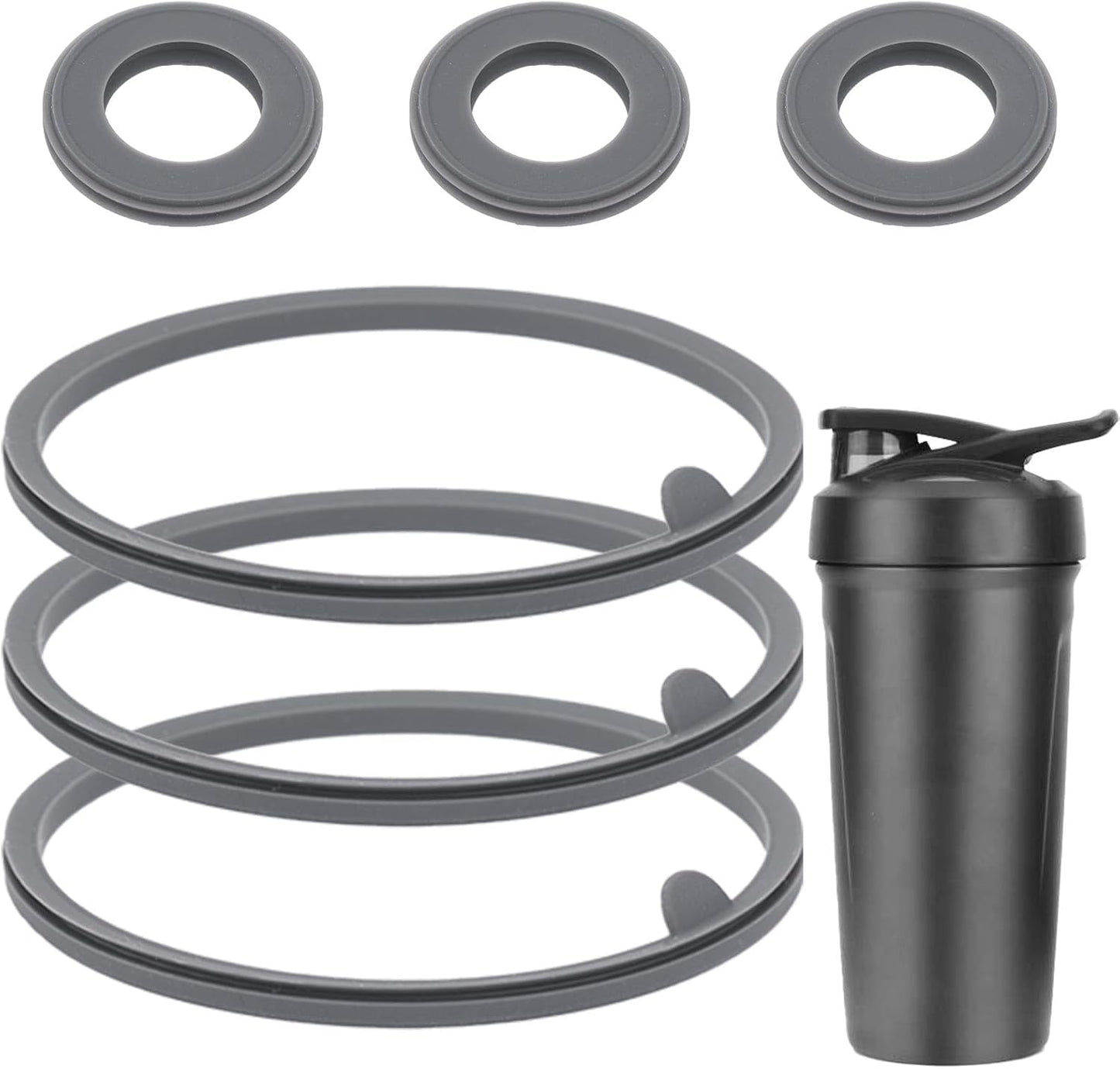 Enhanced Seal: 6pcs Silicone Gaskets for Blender Bottle Strada