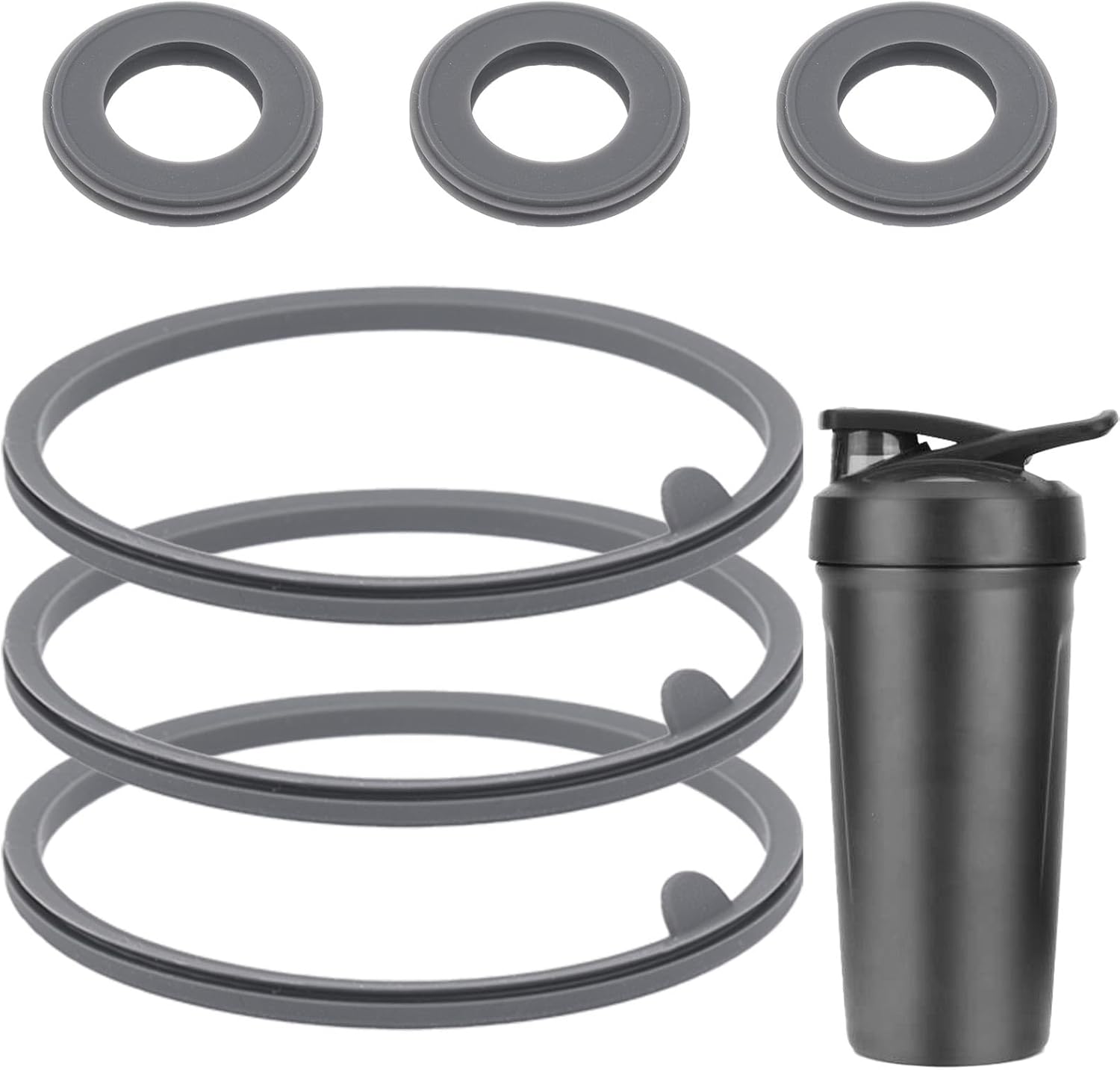 Enhanced Seal: 6pcs Silicone Gaskets for Blender Bottle Strada