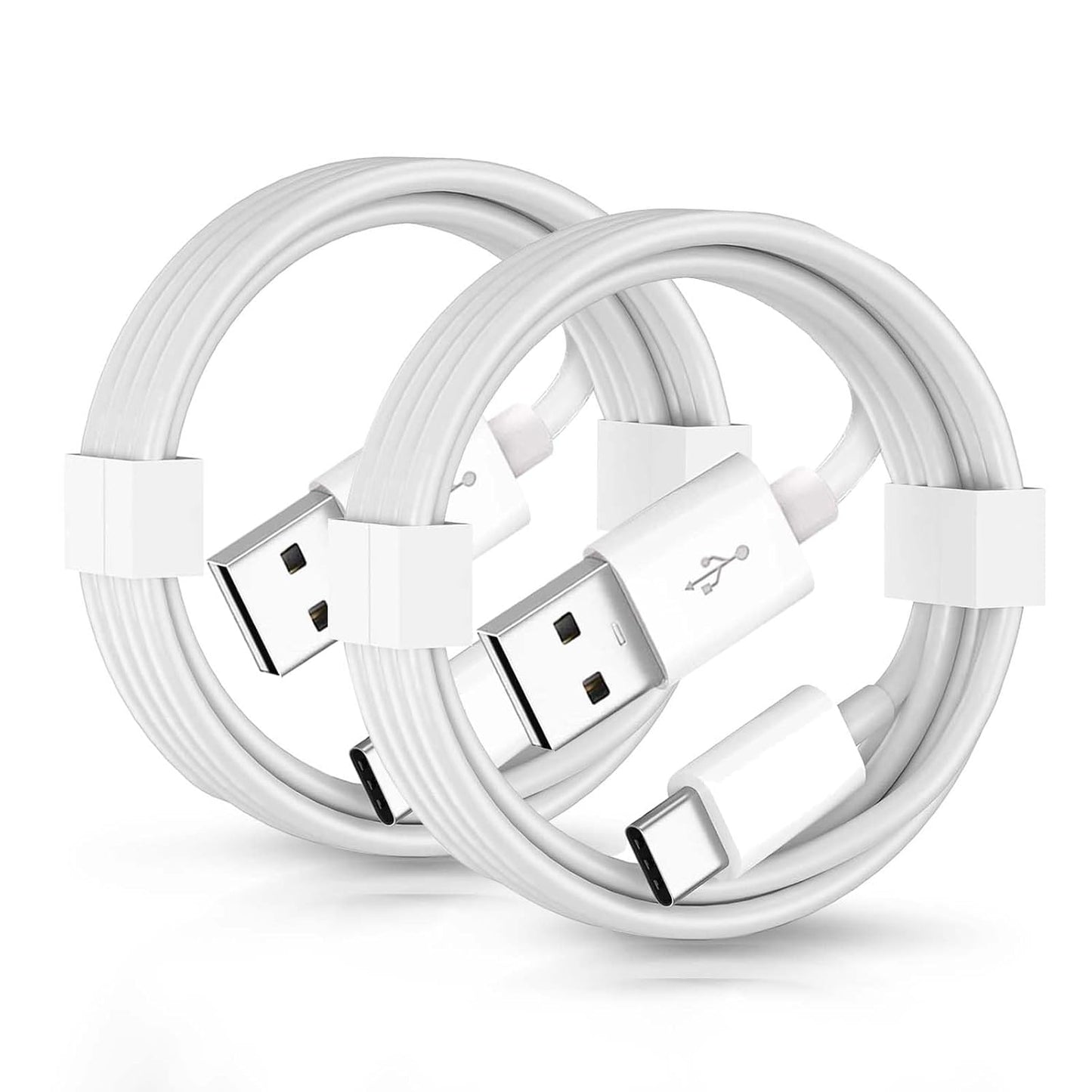 Fast Charge Car Carplay Cable for iPhone & Galaxy - 2 Pack