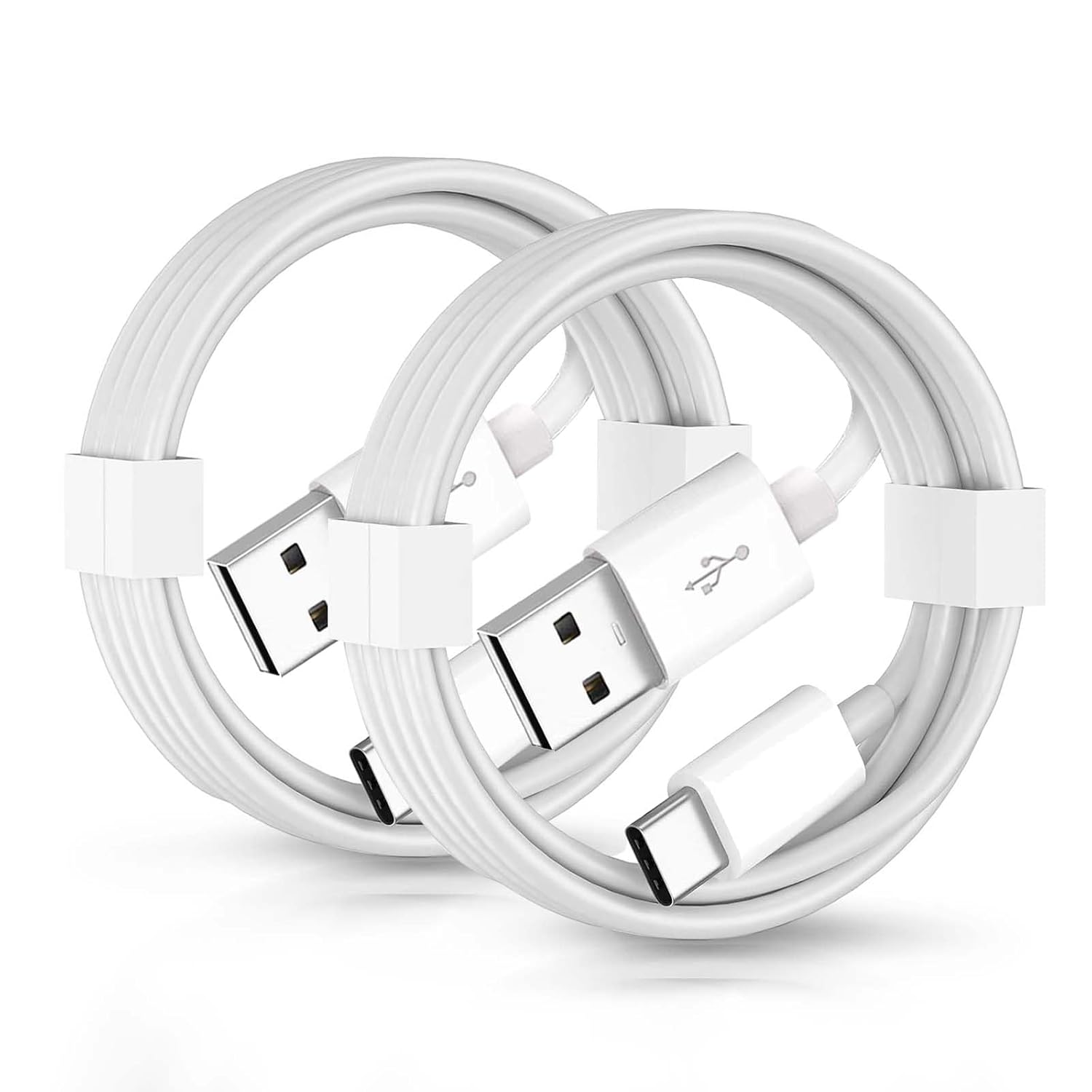 Fast Charge Car Carplay Cable for iPhone & Galaxy - 2 Pack